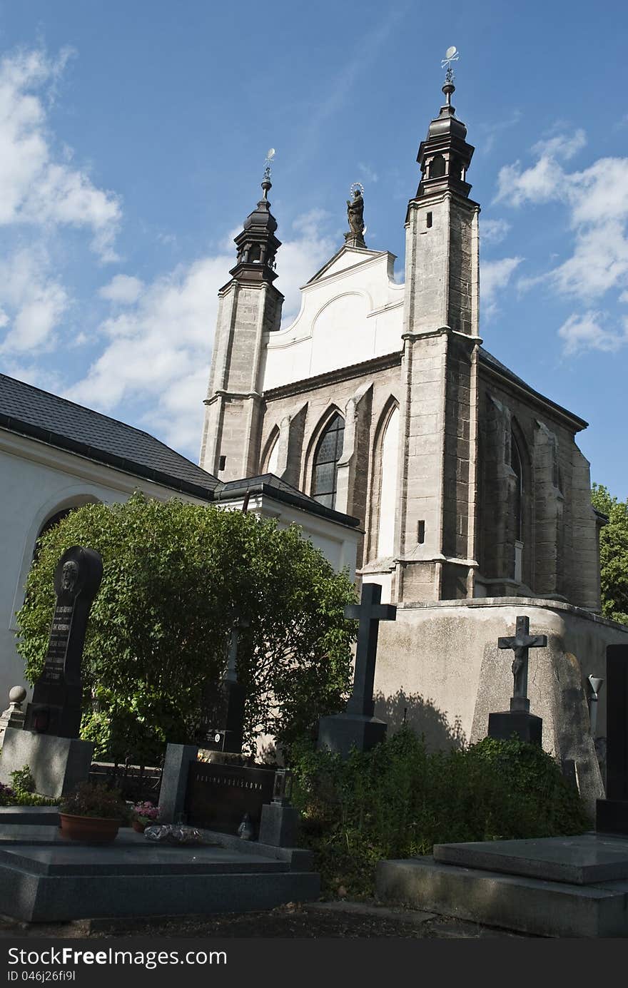 This picture shows the kathedral in kutna hora next to prague in the czech republic. This picture shows the kathedral in kutna hora next to prague in the czech republic