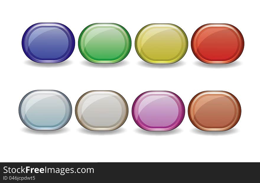 Vector illustration of internet buttons.