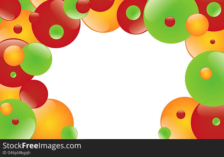 Vector illutration of party coloured bubbles. Vector illutration of party coloured bubbles.