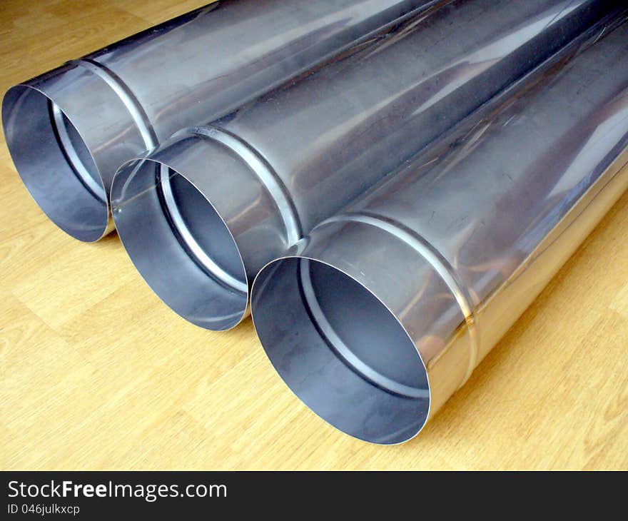 Industrial metal pipes ( close up ). Industrial metal pipes ( close up )