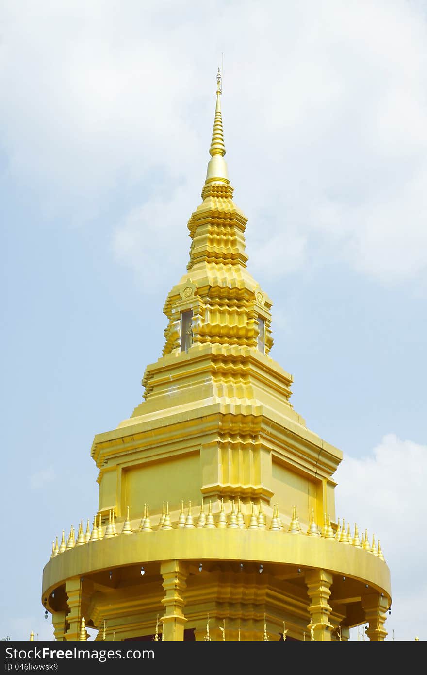 The top of the pagoda at Wat-Pa-Sawang-Boon Temple ,500 pagodas Buddhism temple at Saraburi,Thailand