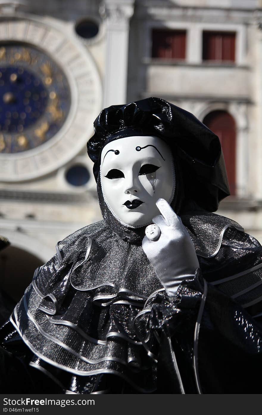 A traditional mask in Venice carnival,Italy. A traditional mask in Venice carnival,Italy