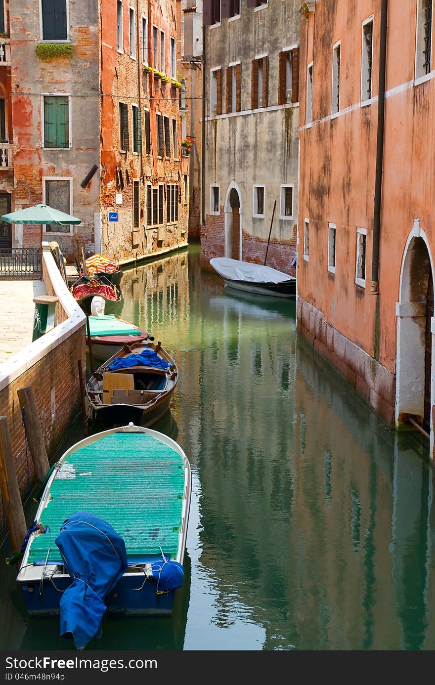 Canal in Venice, Italy.