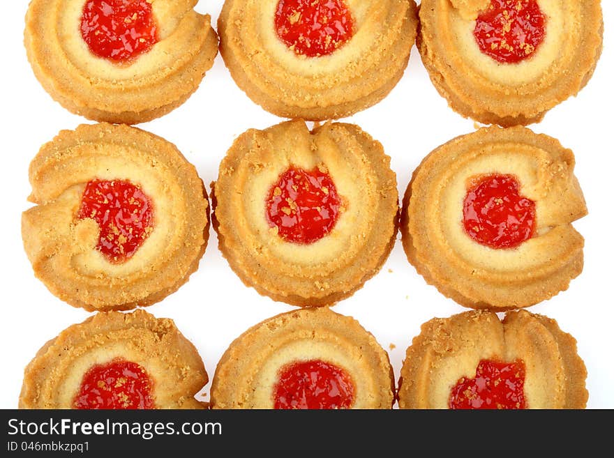 Cookie sweets on white background