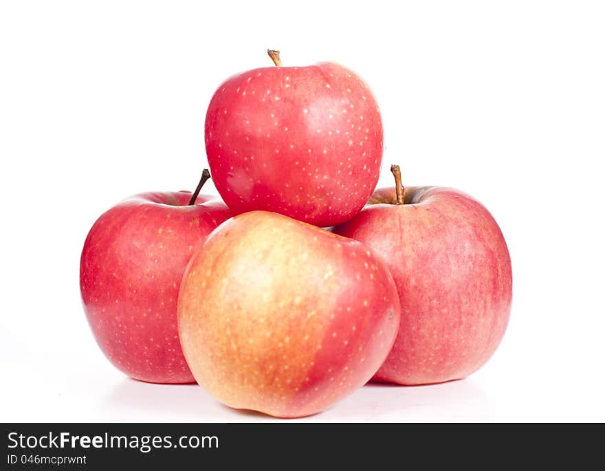 Juicy red apples on a white background. Juicy red apples on a white background