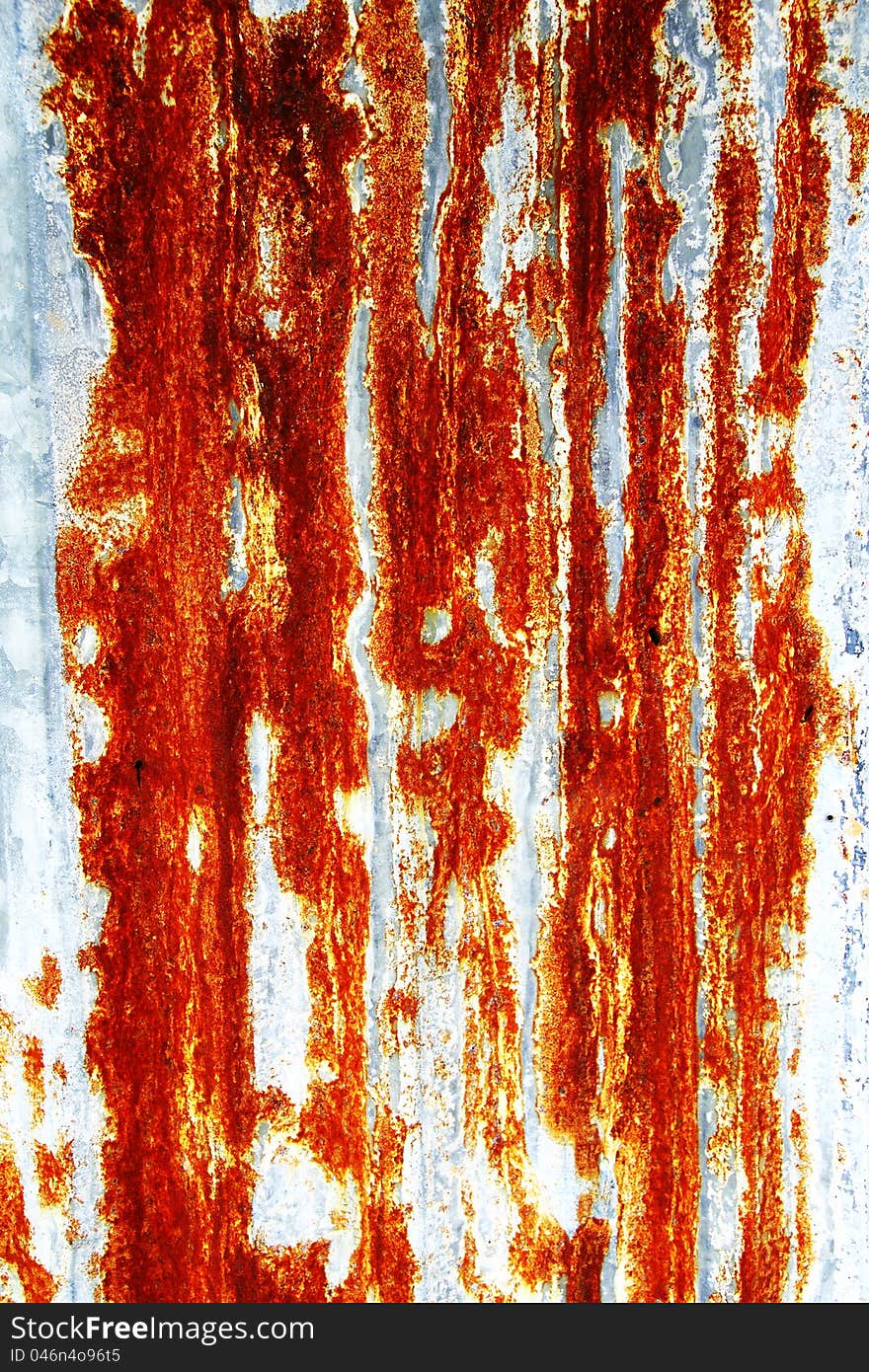 Close up of rusty metal sheet