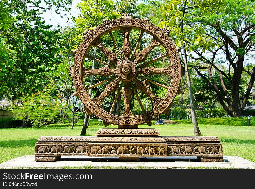 Wheel of dhamma of buddhism