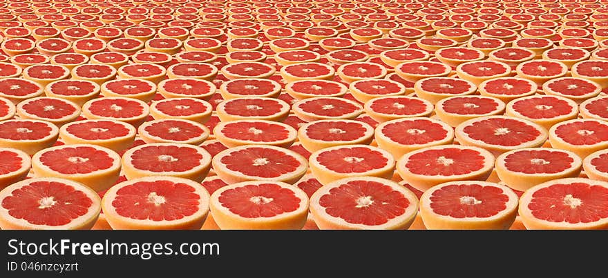 Slices of grapefruit.