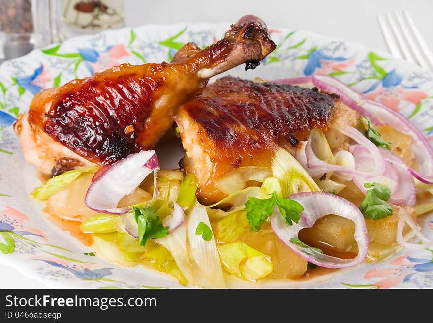 Roast Duck With Vegetables