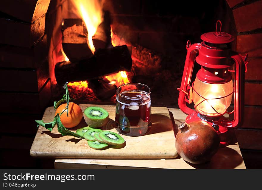 Fireplace lantern