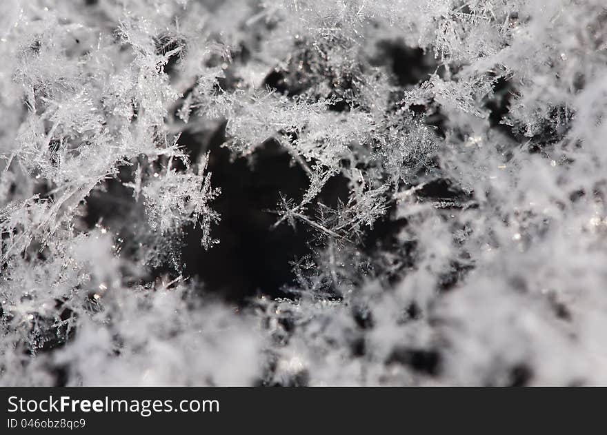 Snowflakes ice winter freeze snow