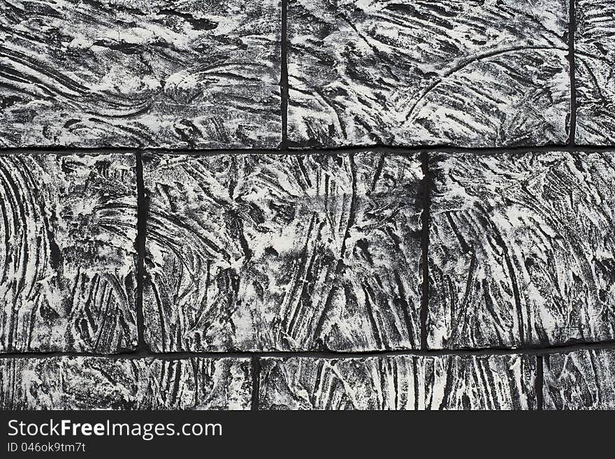 Smeared black block wall texture detail