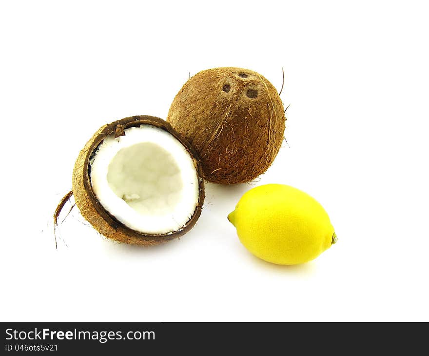 Cocos on a white background