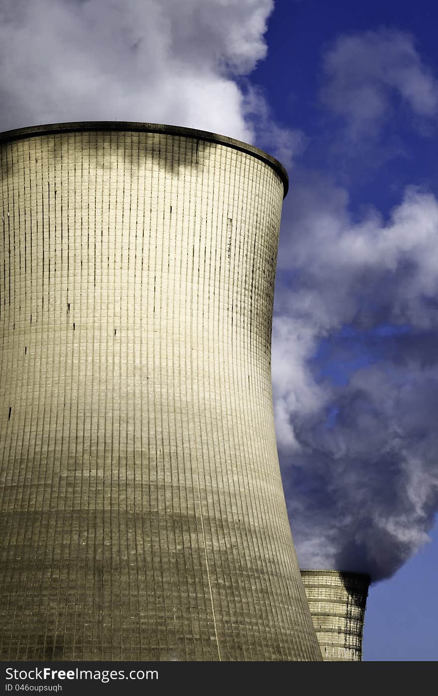 Two cooling towers of thermal power plant