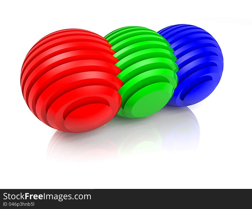 Sliced RGB balls