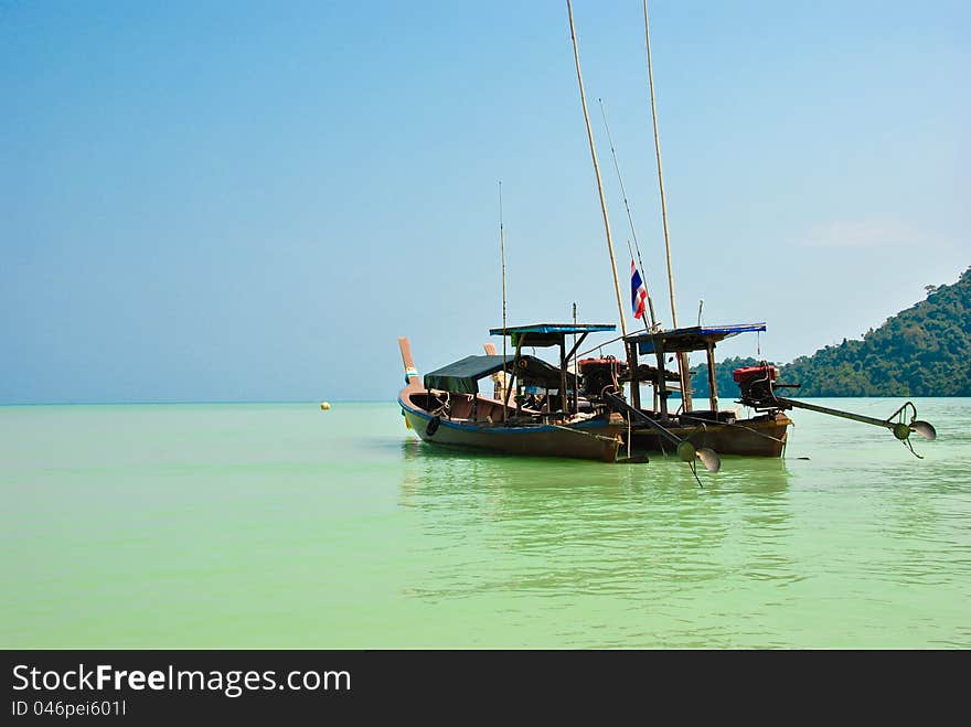 Fishing boat at Surin island in Thailand