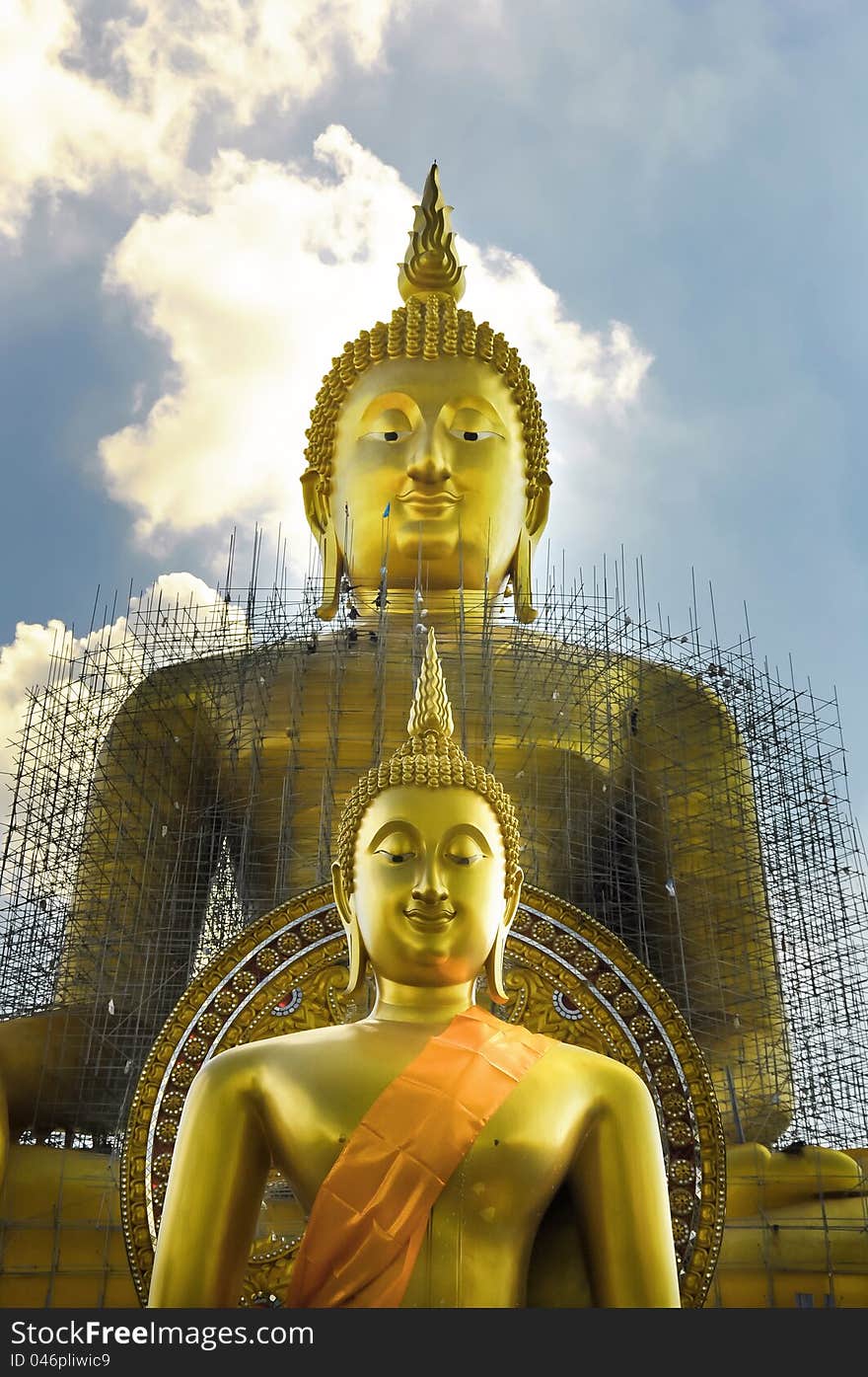 Big buddha statue in asian