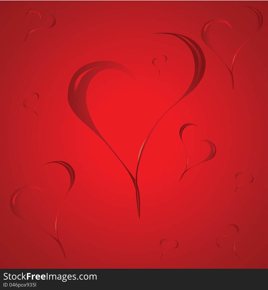 Abstract vector image that illustrates hearts