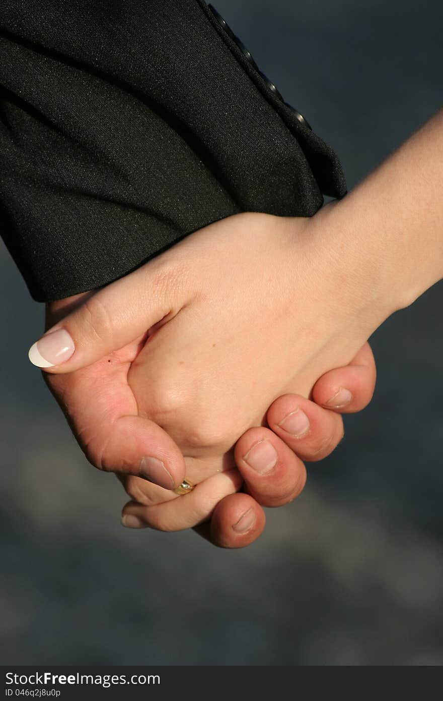 Photo of couple in love keeping hands