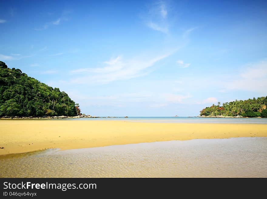 Layan beach at phuket thailand