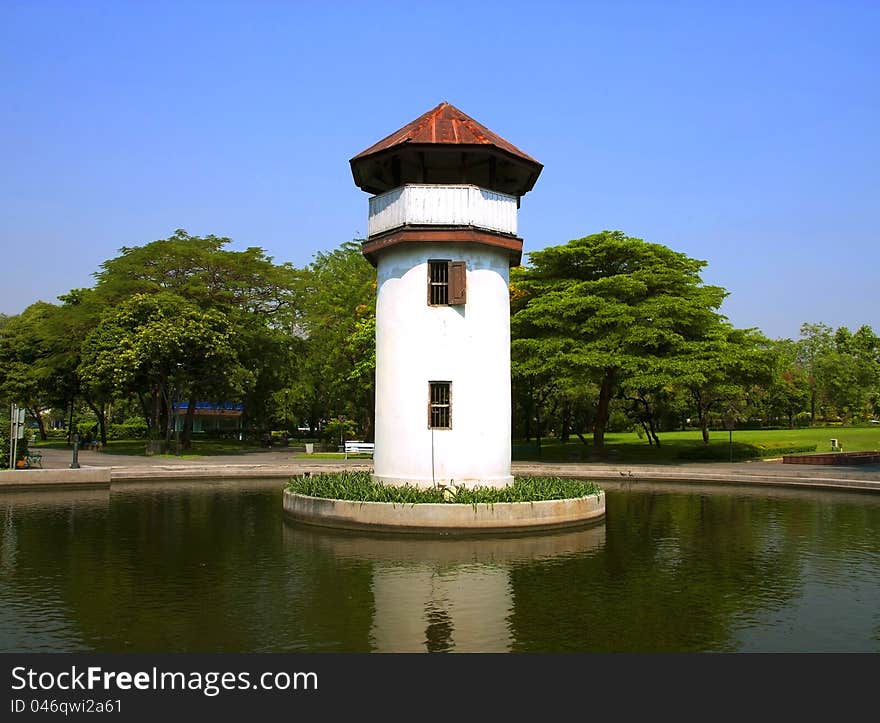 100 yeras ago prison tower in the park. 100 yeras ago prison tower in the park