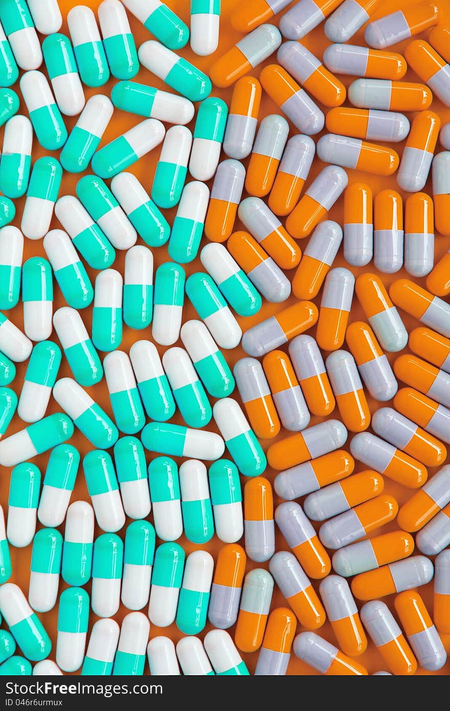 Capsule pills background