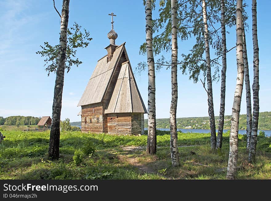 Wooden church of the Resurrection of Christ on the Levitan's Mount (1699). Ples, Russia. Wooden church of the Resurrection of Christ on the Levitan's Mount (1699). Ples, Russia