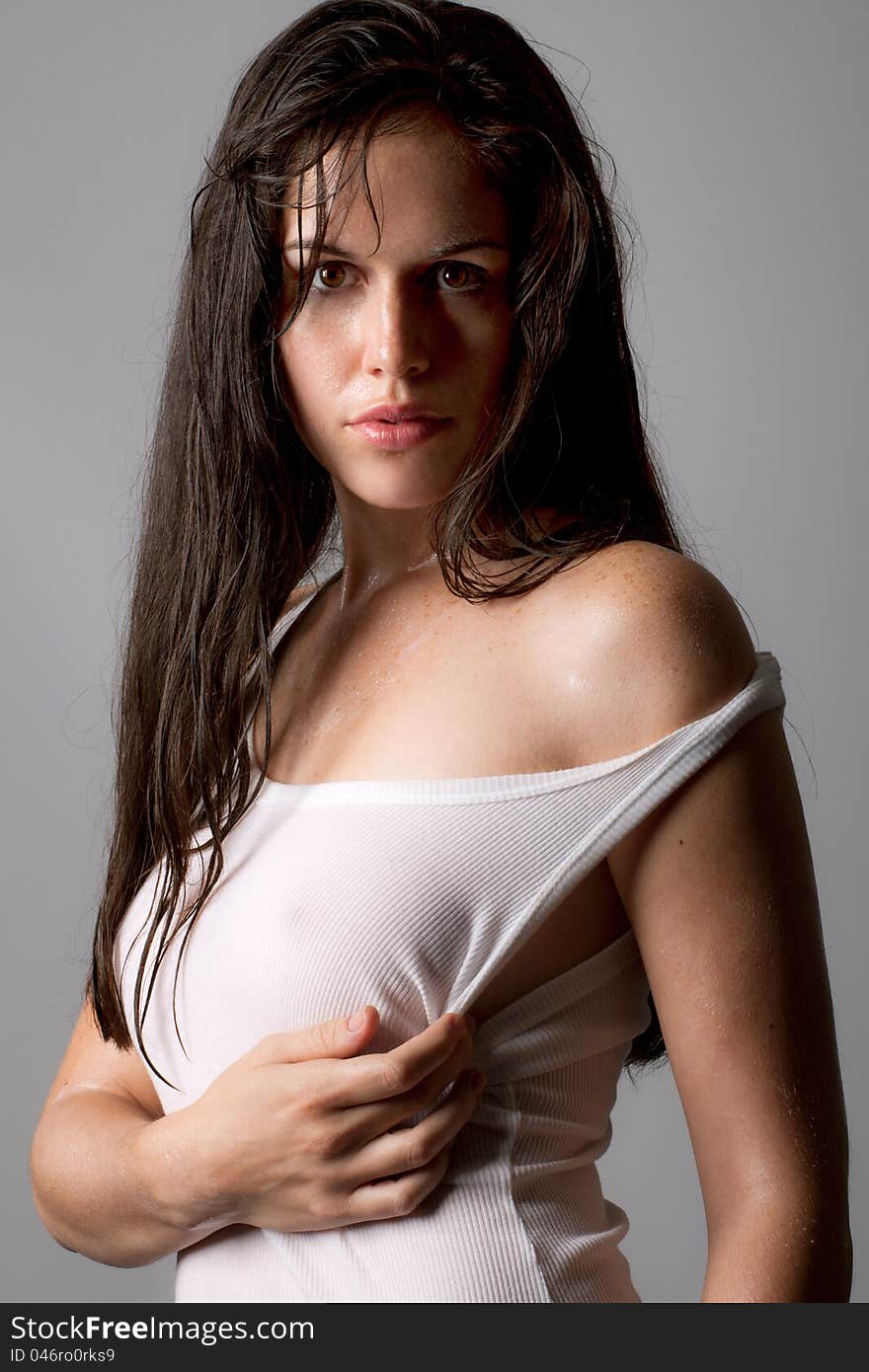 Sexy Woman With Wet Hair