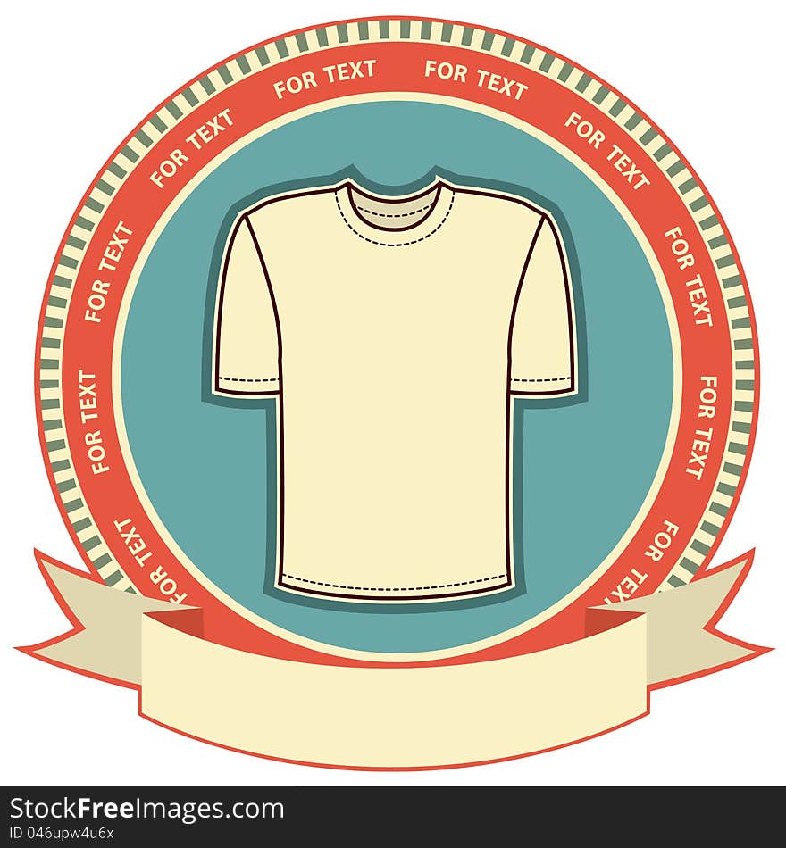 Clothes label set on white.Vector t-shirt background