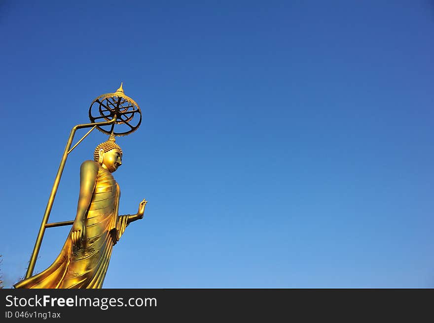 Big Buddha temple in Nakhon Sawan, Thailand.