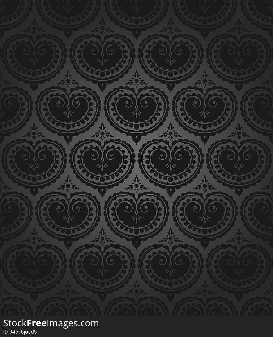 Elegant retro motif wallpaper design. Elegant retro motif wallpaper design