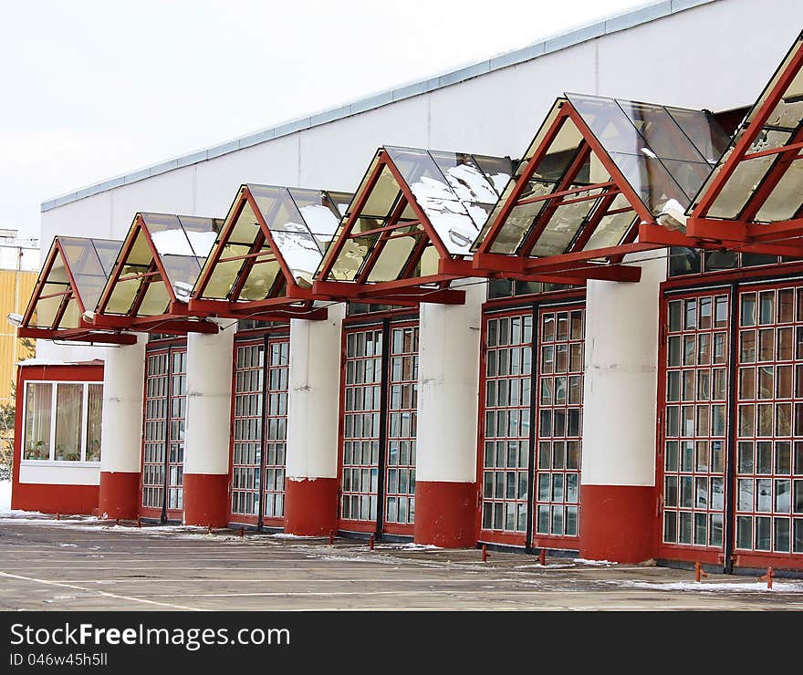 Building of the fire service unit of the Federal Fire Service (FPS) MES of Russia. Building of the fire service unit of the Federal Fire Service (FPS) MES of Russia