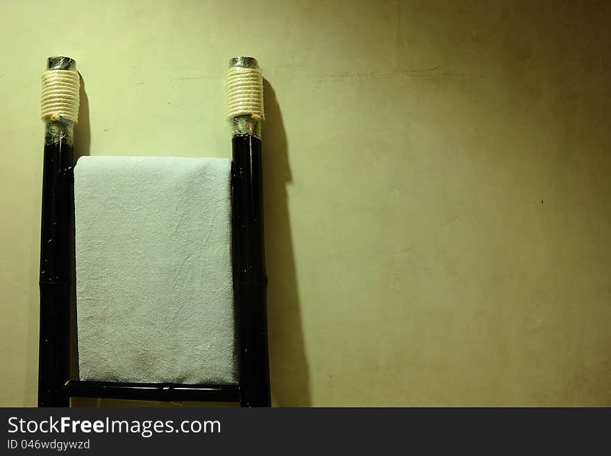 Towels hanging in the resort. Towels hanging in the resort.