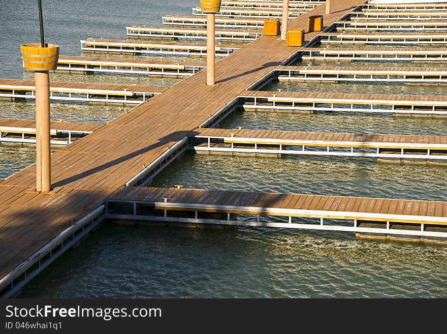 Boat mooring docks in winter. Boat mooring docks in winter