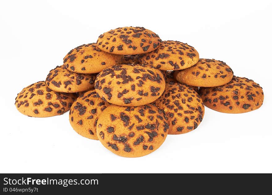 Chocolate homemade pastry on white background. Chocolate homemade pastry on white background