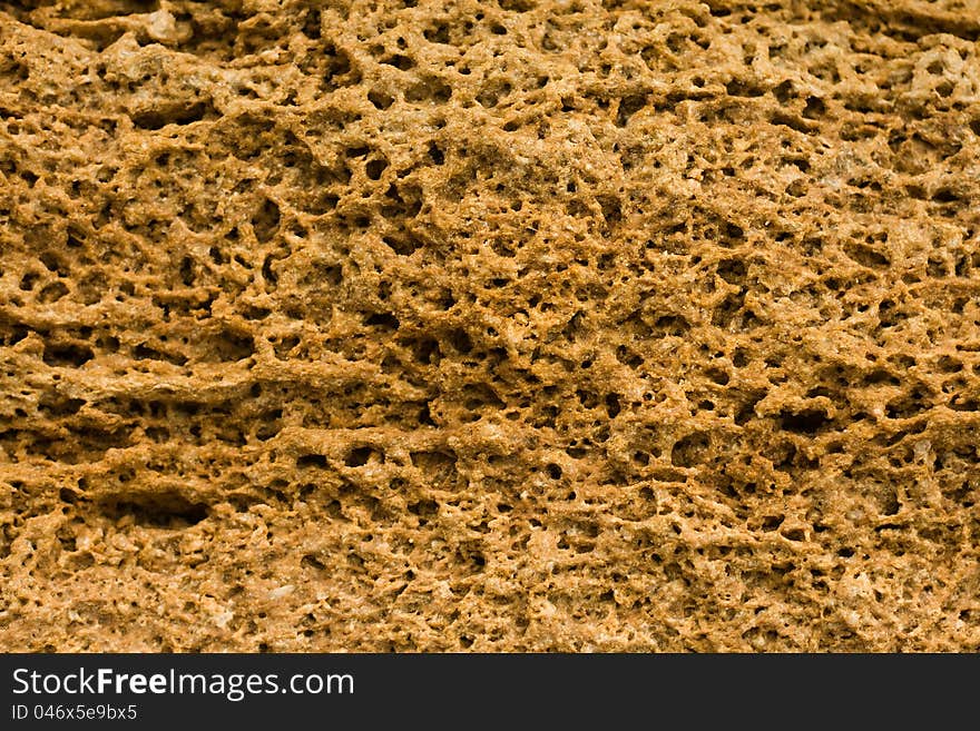 Porous structure of the stone. Porous structure of the stone.