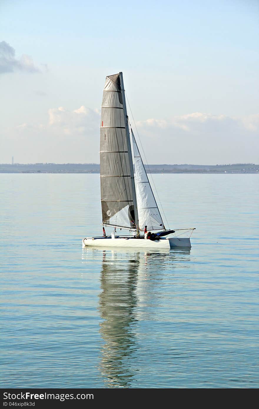 Catamaran off mainland