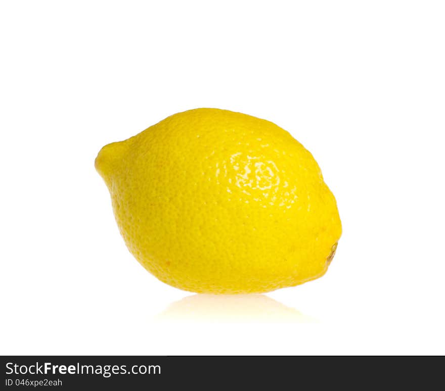 Fresh ripe lemons. on white background