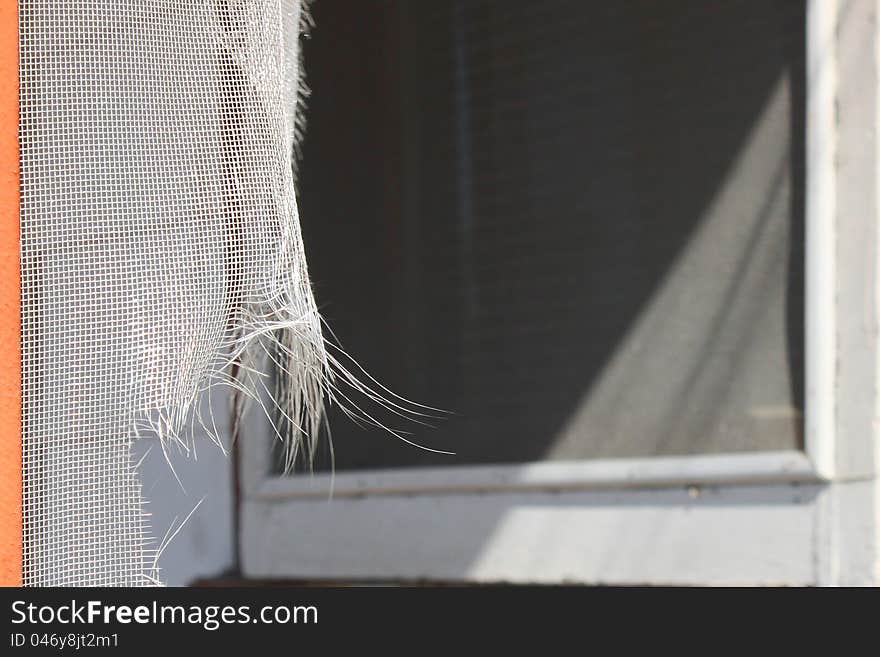 Torn Screen on old House