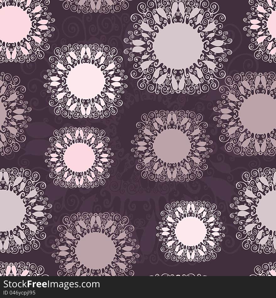 Abstract vector seamless pattern in oriental style. Made in light pink and cocoa tones. Abstract vector seamless pattern in oriental style. Made in light pink and cocoa tones.