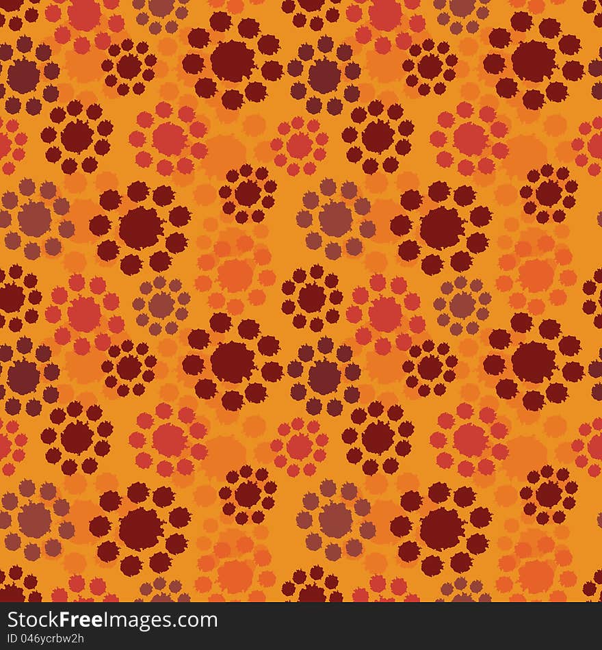 Abstract vector seamless pattern in clear orange, yellow and brown. Abstract vector seamless pattern in clear orange, yellow and brown