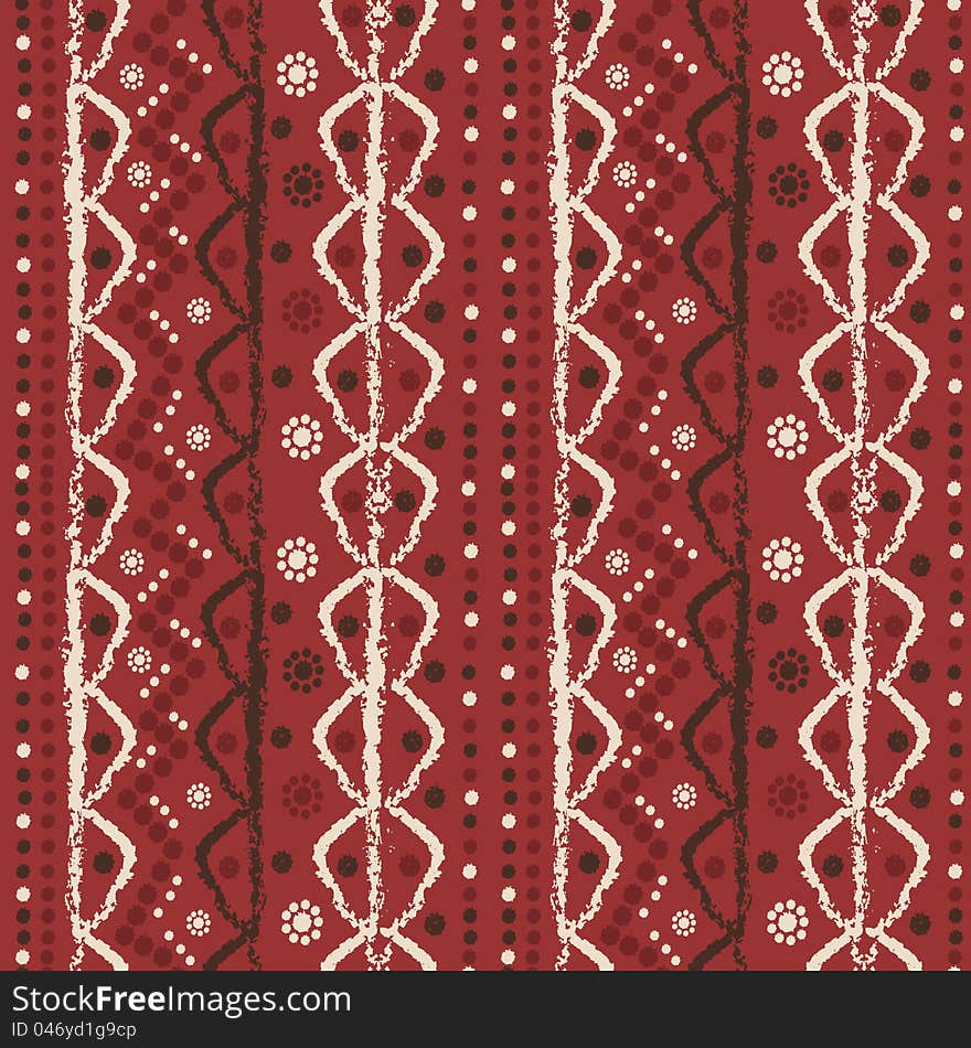 Abstract vector hand painted textured elements seamless pattern. Made in style of Primitive culture. Abstract vector hand painted textured elements seamless pattern. Made in style of Primitive culture