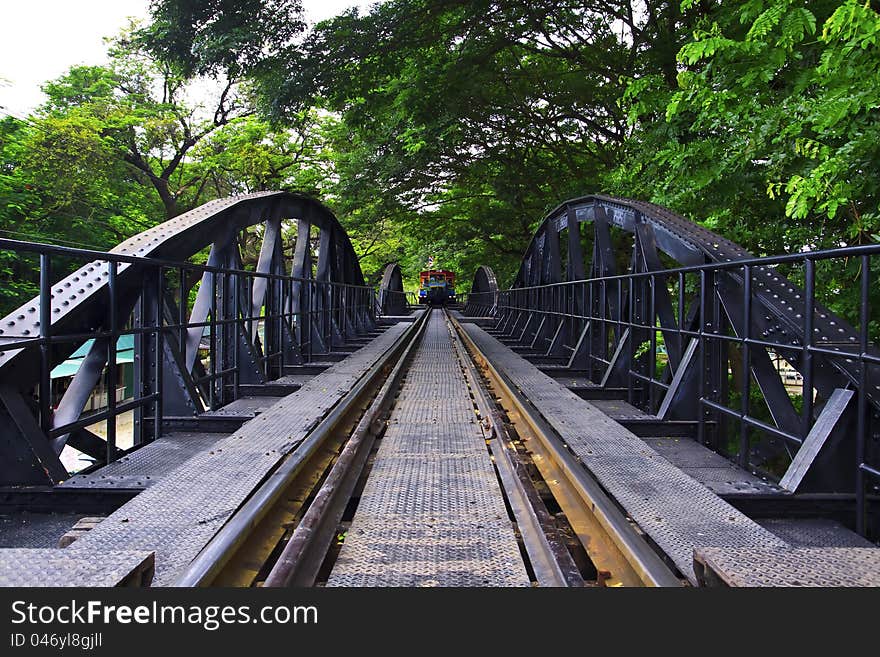 Railway railway in the forest. Railway railway in the forest