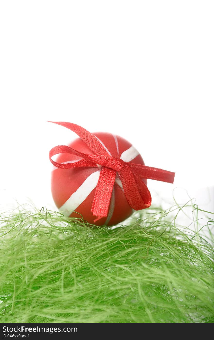 Easter Egg On Green Grass