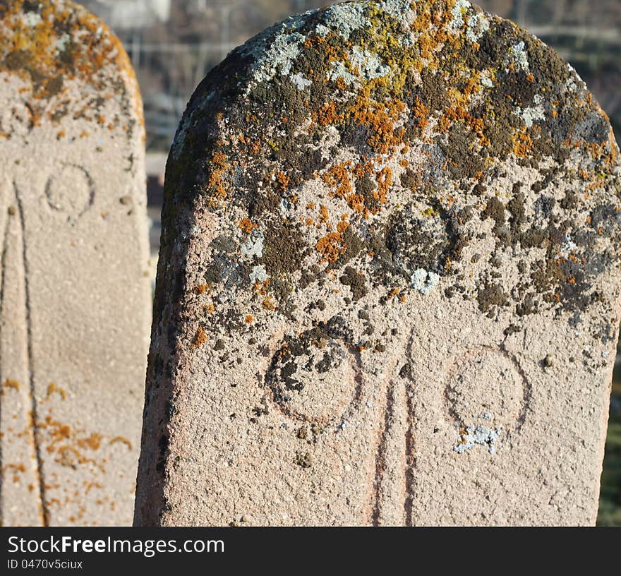 The old headstone in Greek Village Sille.