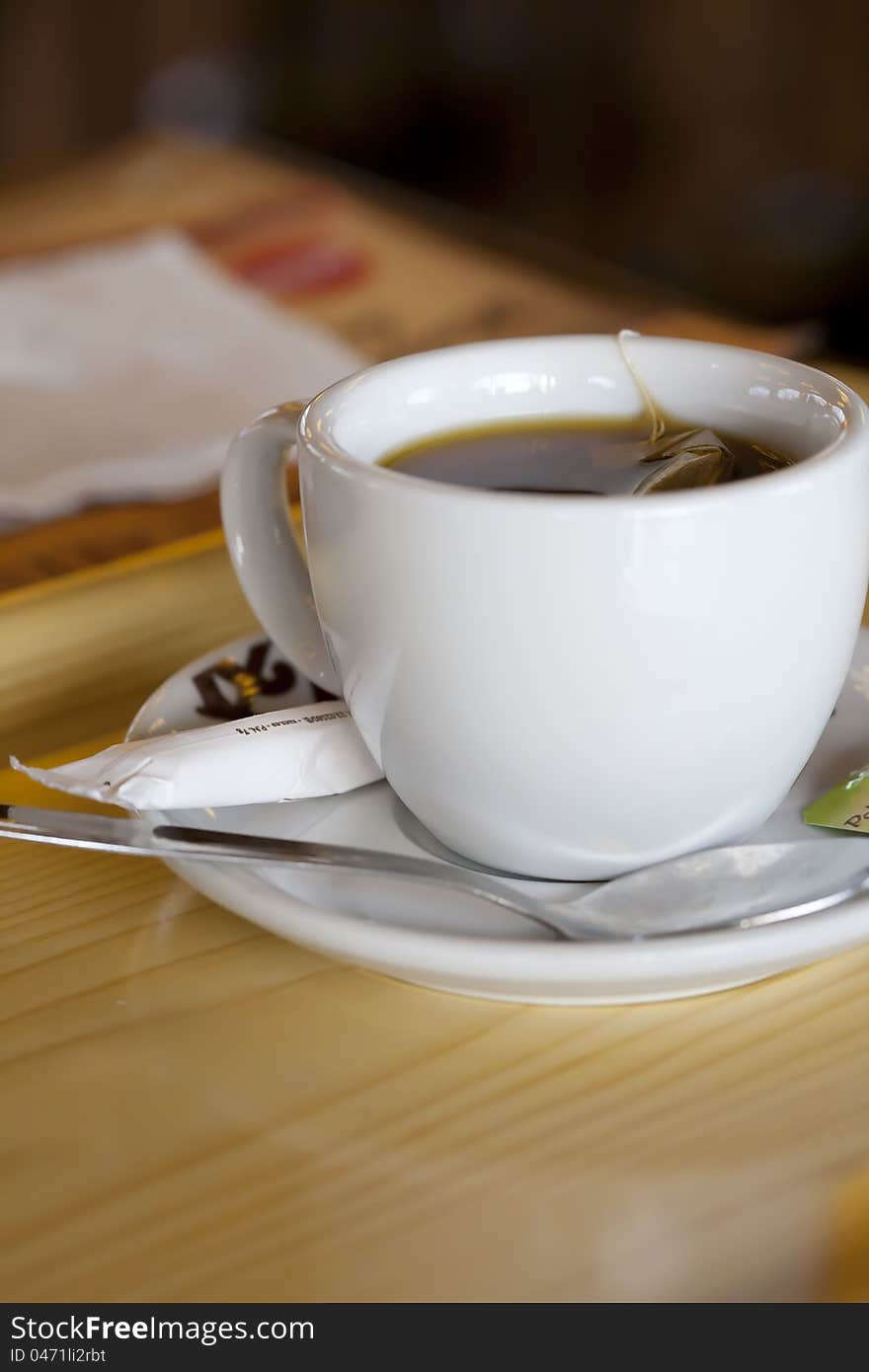 Closeup of a hot chamomile in a bar