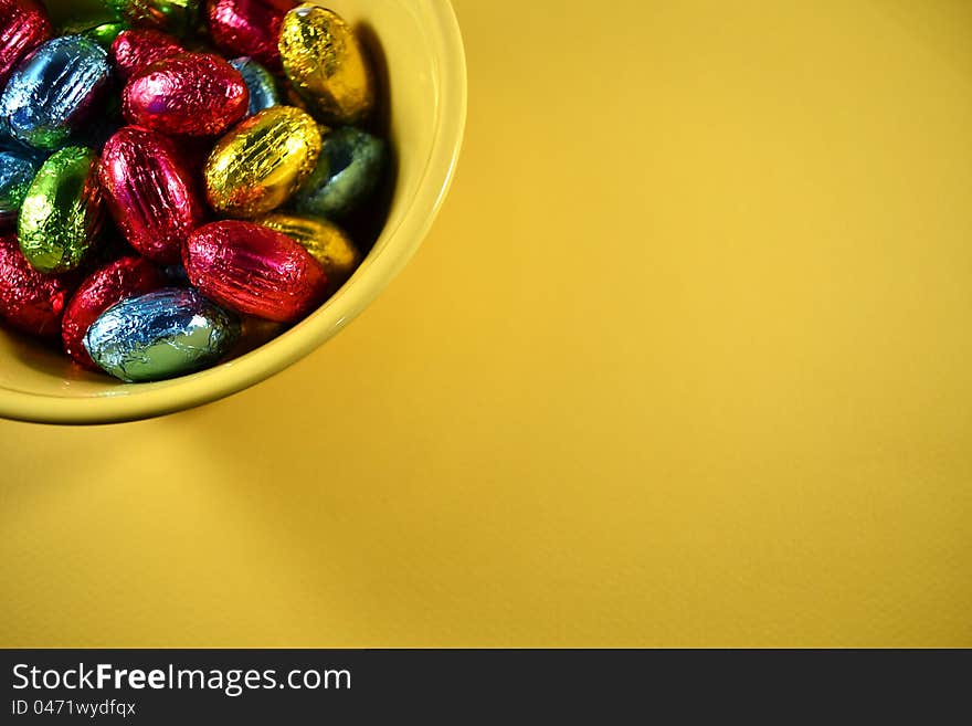 Easter candy in a bowl