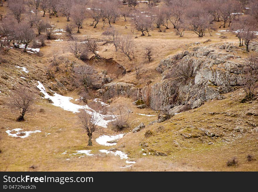 Picturesque mountain landscape with rocks. Picturesque mountain landscape with rocks