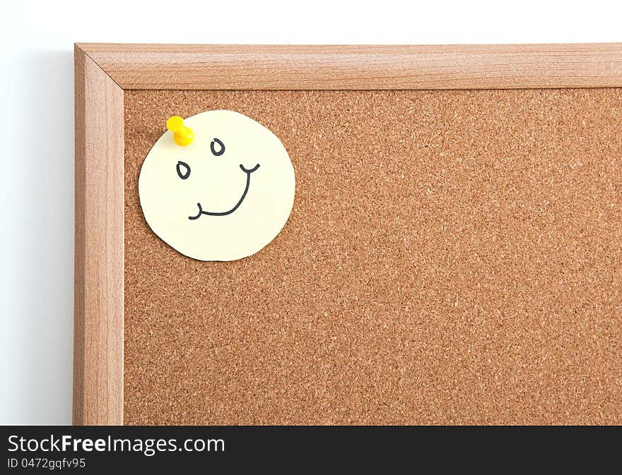 Happy day smiling note board. Happy day smiling note board