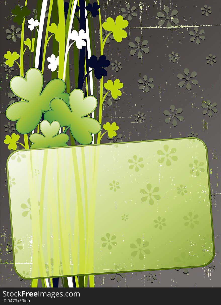 St Patrick s Day Grunge Card